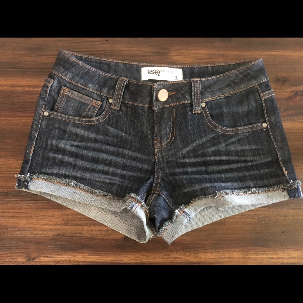 RSQ dark denim shorts
